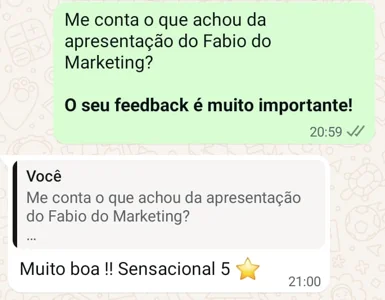 Depoimento: muito boa, sensacional 5 estrelas